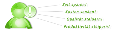 Zeit sparen, kosten senken, ...